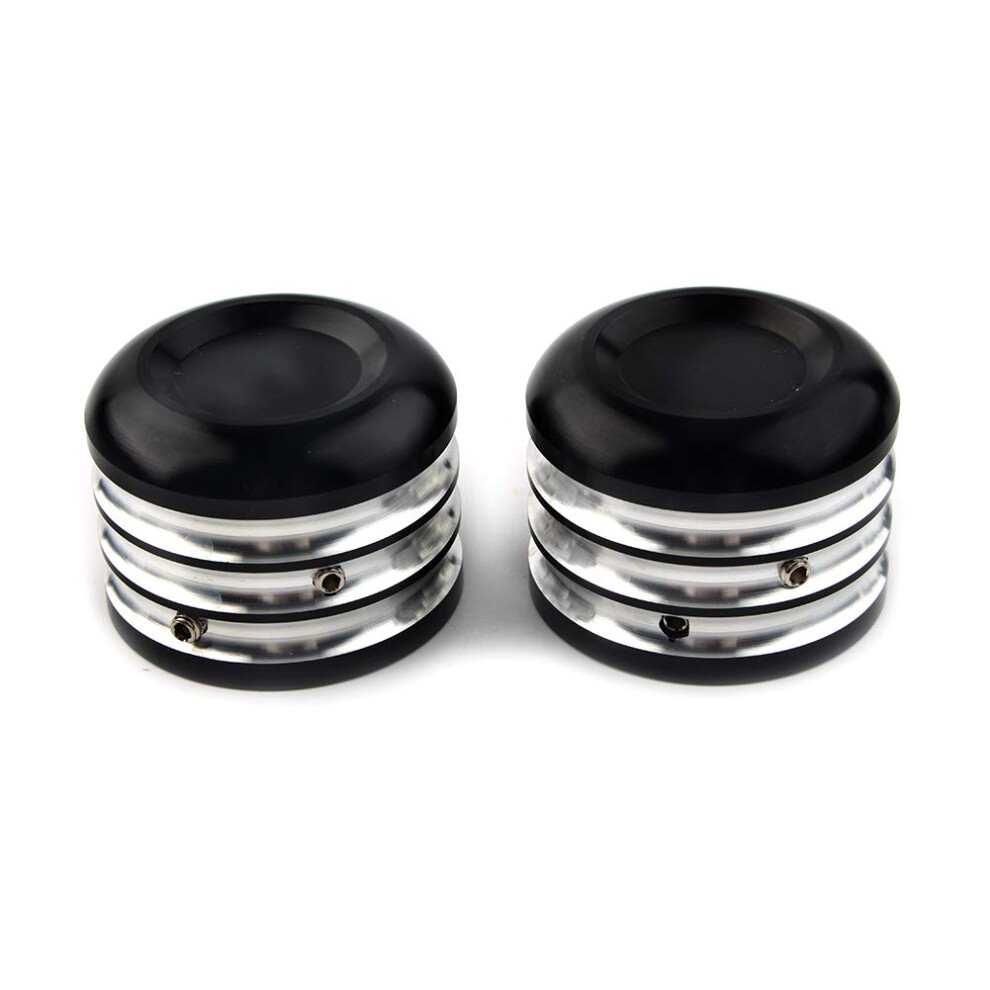 Front Axle Nut Covers Cnc For Harley Davidson Dyna Electra Glide Sportster 1200 Softail Black 9044945120585