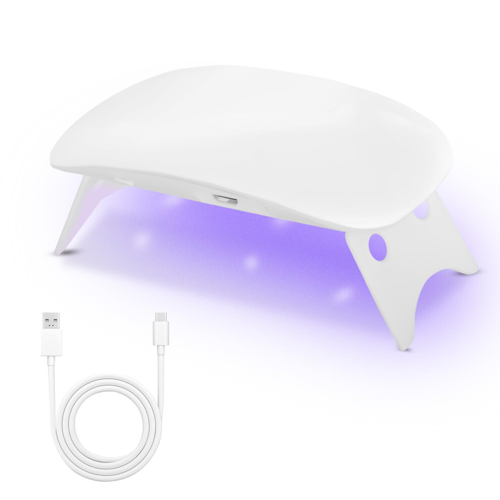 Light/White Uv Led Nail Lamp Gel Nail Dryer With Fast Curing Dual Usb Typec Foldable