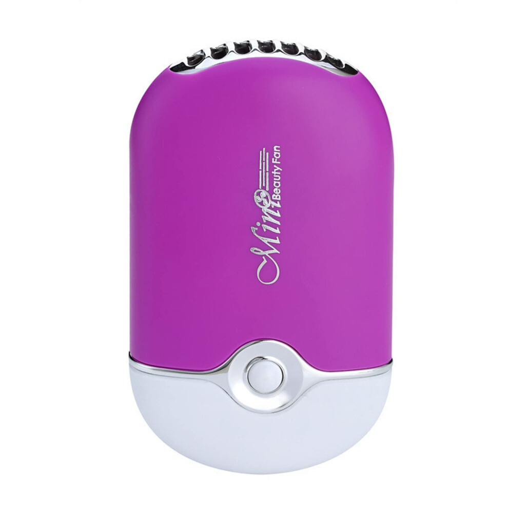 Purple Eyelash Fan Dryer Usb Rechargeable Handheld Mini Lash Extension Fan With Fast Drying