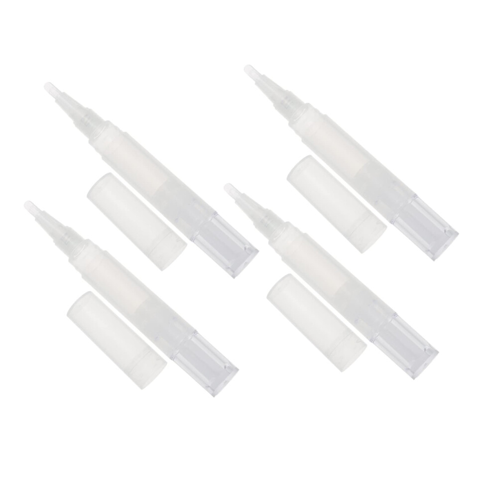 Empty Oil Pen Set of 4 Refillable Brush Applicators for Cuticle Oil Nail Care and Art