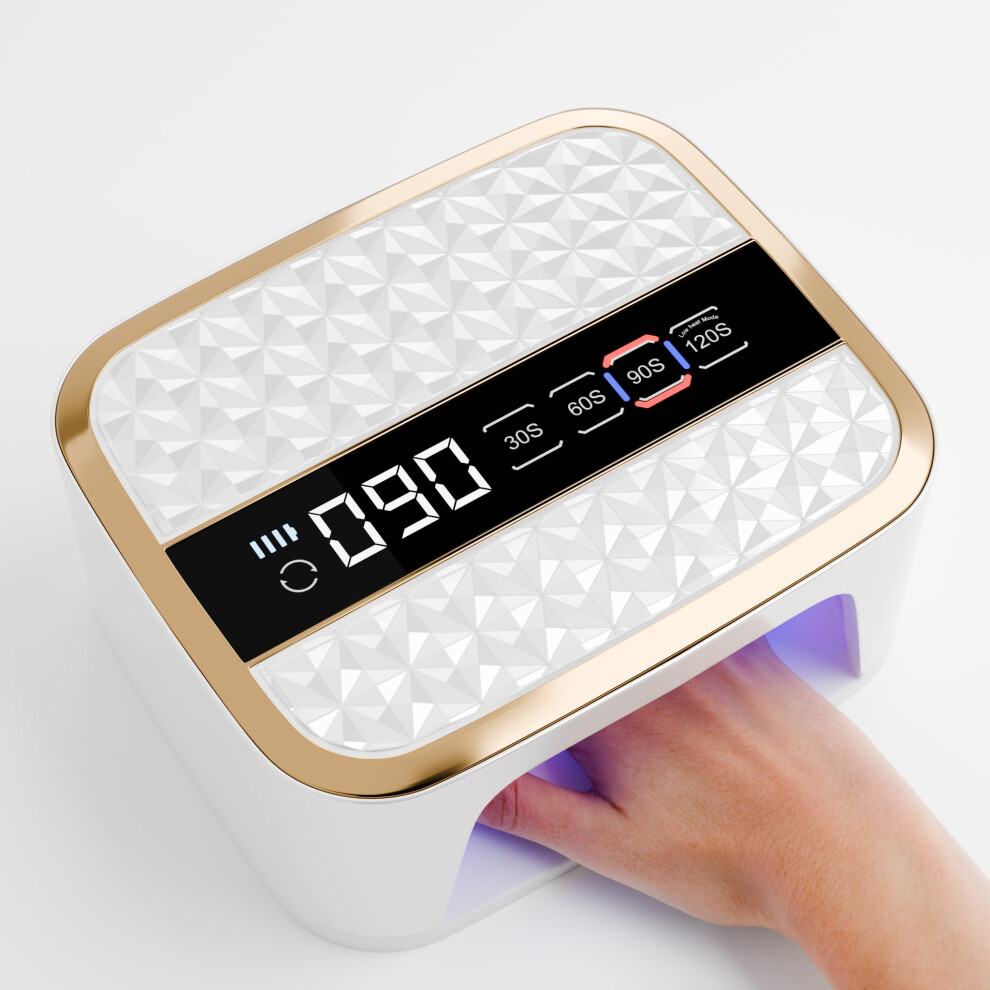 Professional Cordless UV LED Nail Lamp with 42 LEDs, Rechargeable Gel Nail Dryer for Salon and Home