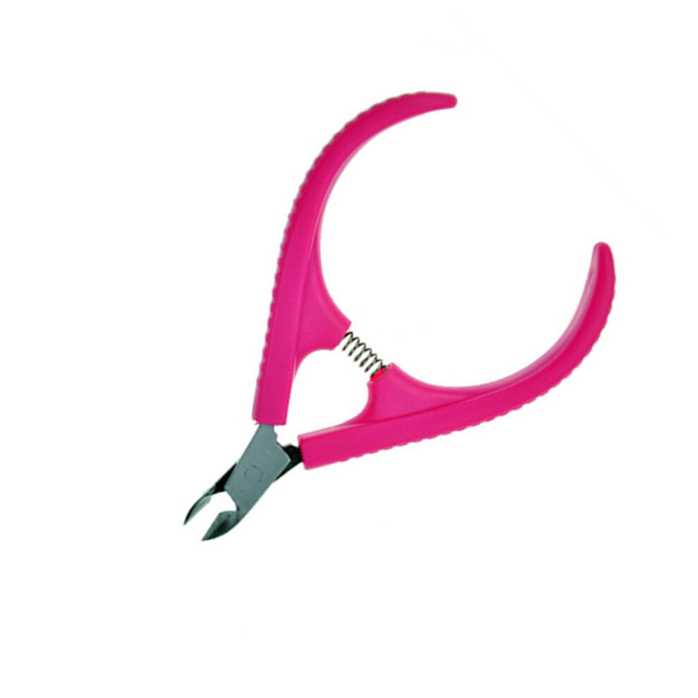 Red Professional Stainless Steel Cuticle Nipper And Toenail Clippers With Ergonomic Nonslip Handle Rose