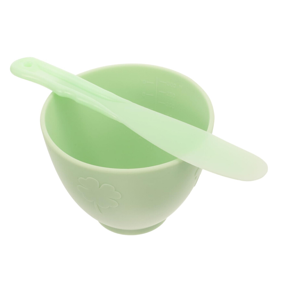 Facial Mask Mixing Bowl Set Silicone with Stick for Easy DIY Face Masks and Spa Salon Use Green