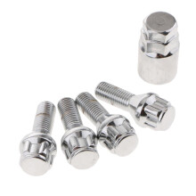 14mm Wheel Lock Bolts Set with Key 4+1 Anti Theft Lug Nuts for Hyundai Chevrolet Ford SGMW