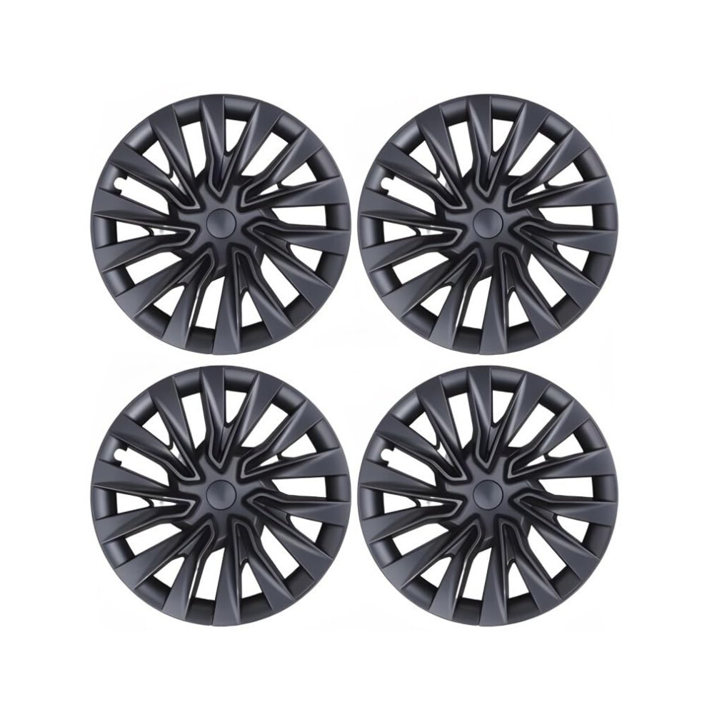 Hubcaps 18 Inch Wheel Covers Gun Full Coverage Set Of 4 For Tesla Model 3 2023 2024 Highland Grey 9044945121032