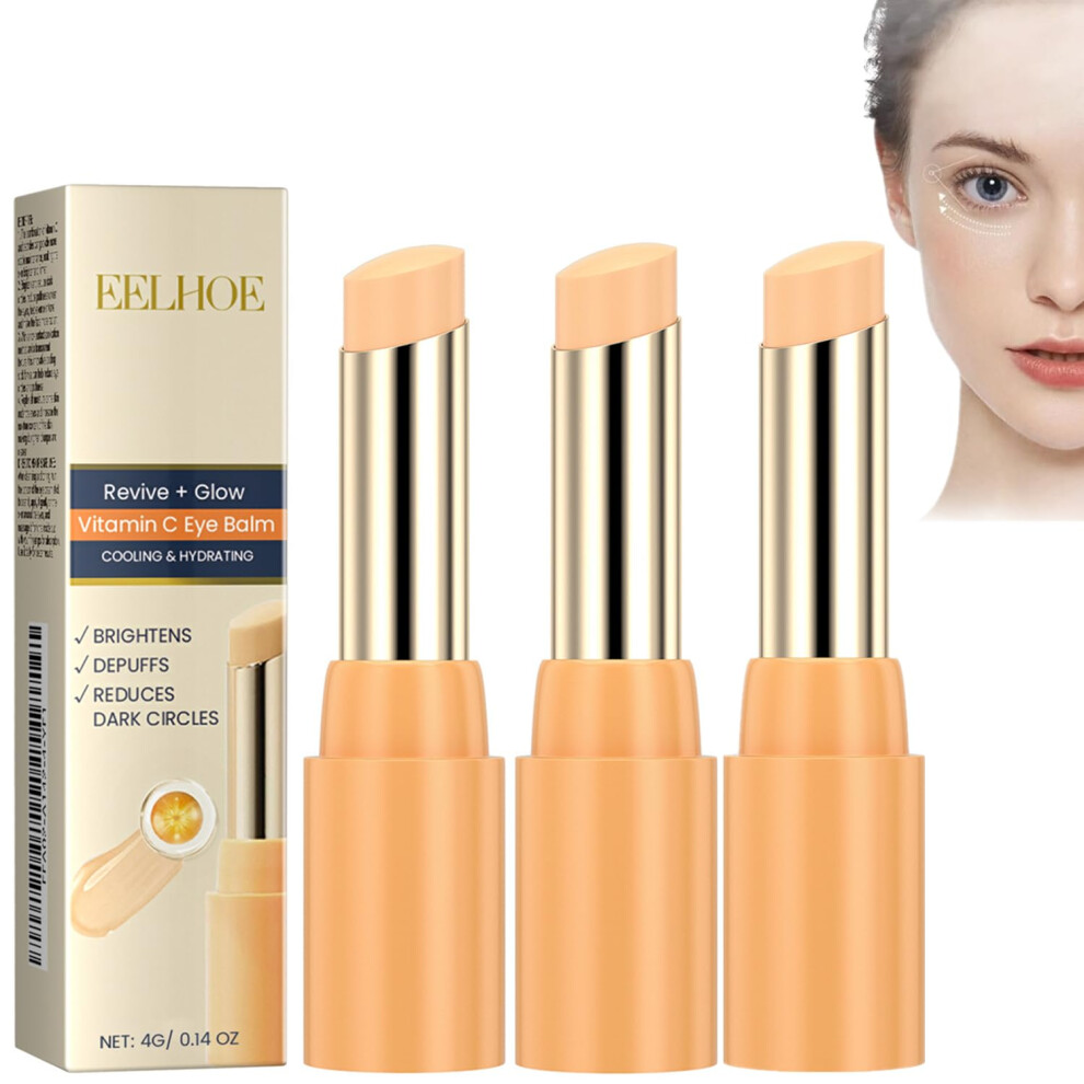 Cream/Dark Vitamin C Eye Set Brightens Circles Reduces Puffiness Hydrating Eye Balm Stick