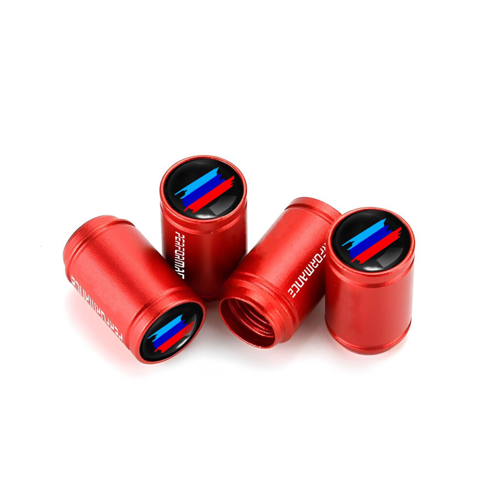 4Pcs Aluminum Car Tire Valve Stem Caps Leakproof Corrosionresistant Wheel Covers Red 9099447221032