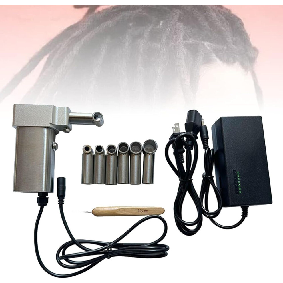 Unisex Dreadlock Machine Electric Maker With 616Mm Crochet Needles For Fast Locs Styling Diy