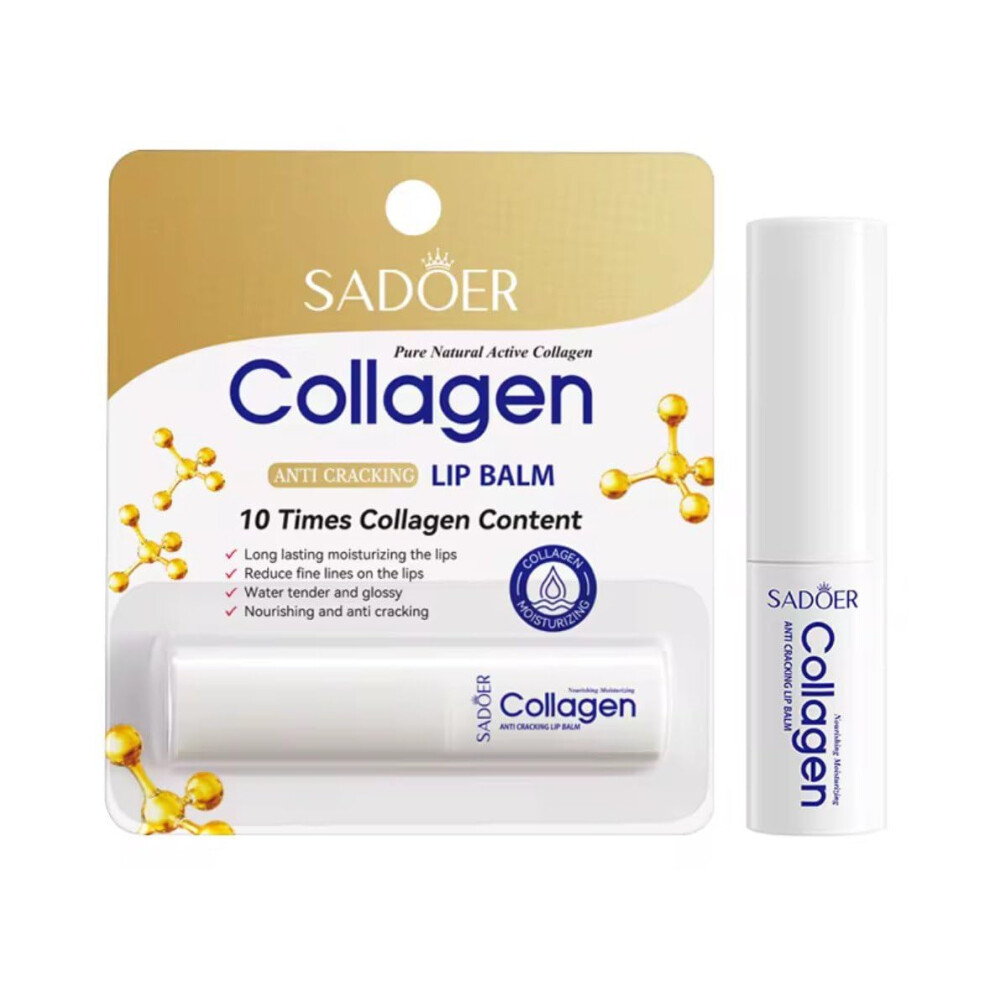 Collagen Lip Balm for Dry Chapped Lips Deep Hydration LongLasting AllSeason Lip Care