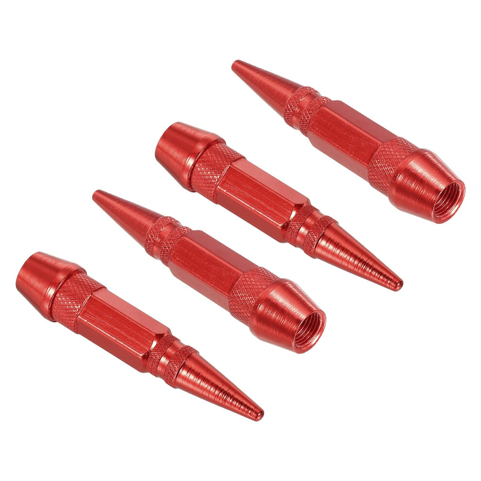 Spiked Tire Valve Stem Caps 60Mm Aluminum Dustproof Universal Fit For Car Bike Motorcycle Truck Red 9099447221551