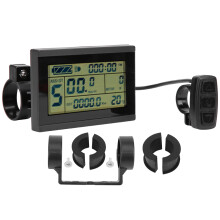 Pantalla LCD para bicicleta eléctrica, ajuste universal, pantalla de datos de conducción impermeable con parámetros ajustables y puerto de carga