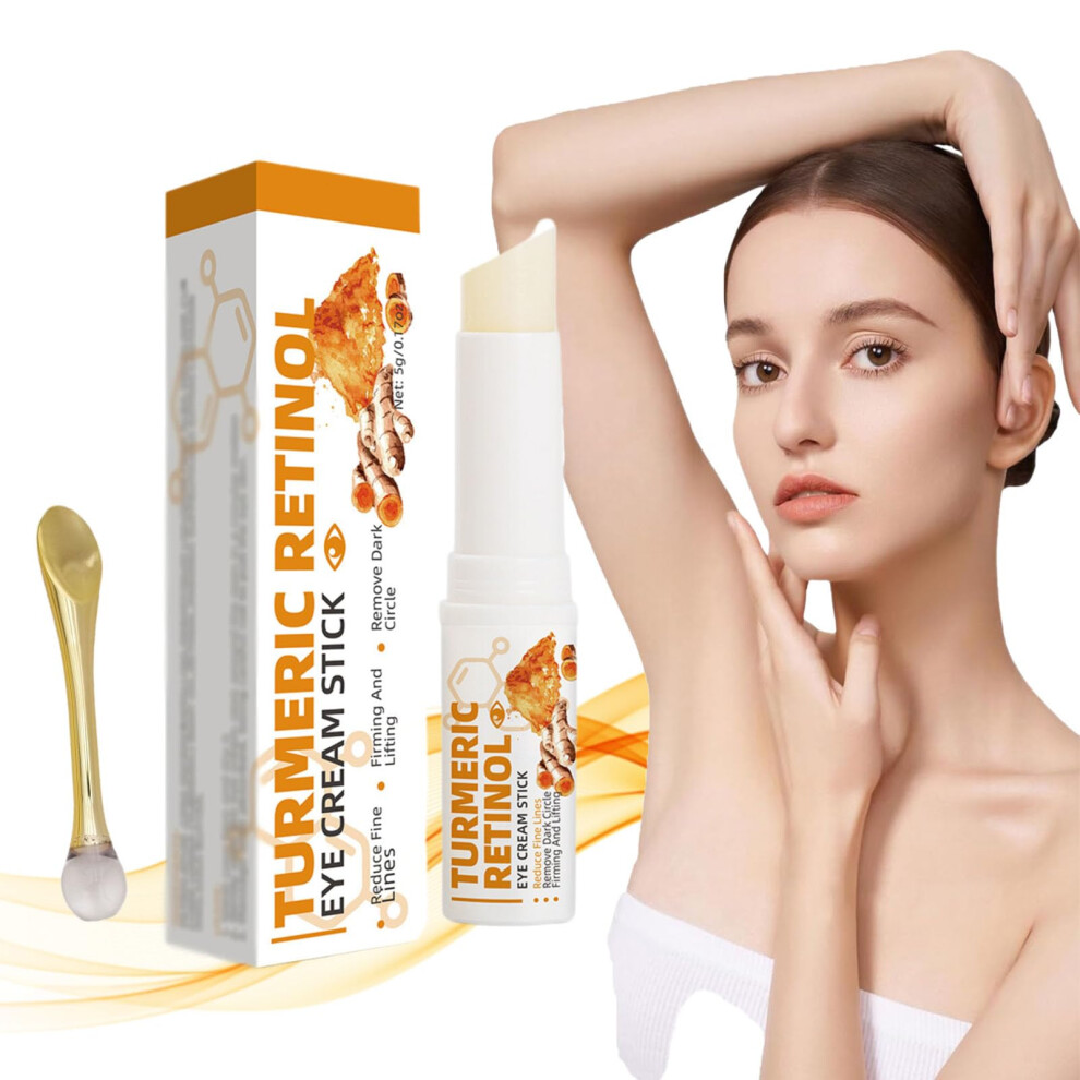 Dark/Cream Turmeric Under Eye Serum Stick For Bags And Circles, Hydrating Eye For Puffiness