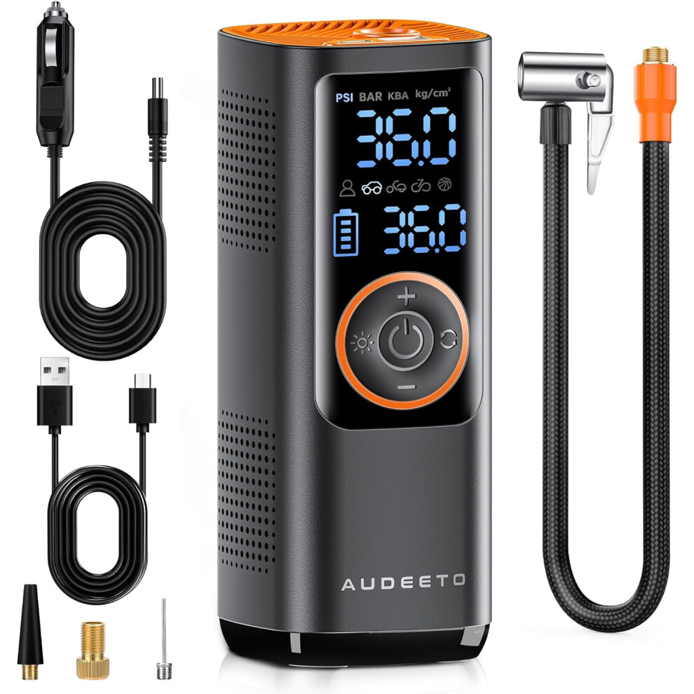 Portable Tire Inflator 150Psi Cordless Air Compressor With 5X Fast Inflation Dual Lcd For Car Suv Motorcycle Bicycle 9044945121988