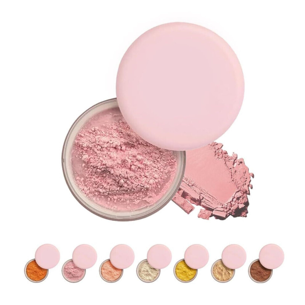 Pink Setting Powder For All Skin Tones Blurring Face Powder Smooth Matte Finish Travel Size