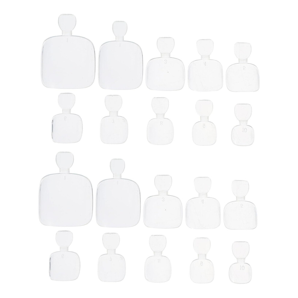 500pcs Transparent False Toenails Full Cover Artificial Tips for Easy DIY Pedicure Nail Art