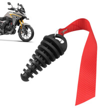 Motorcycle Exhaust Plug with Ribbon Reminder for Dirt Bike Muffler, Waterproof Rust Prevention