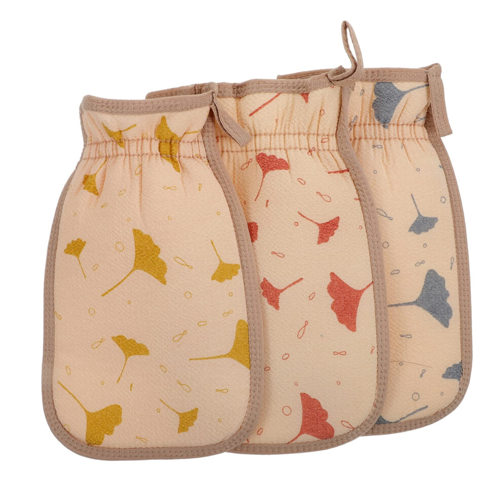 Exfoliating Bath Gloves 3pcs DualSided Thickened Body Scrub Towel for Deep Skin Cleansing