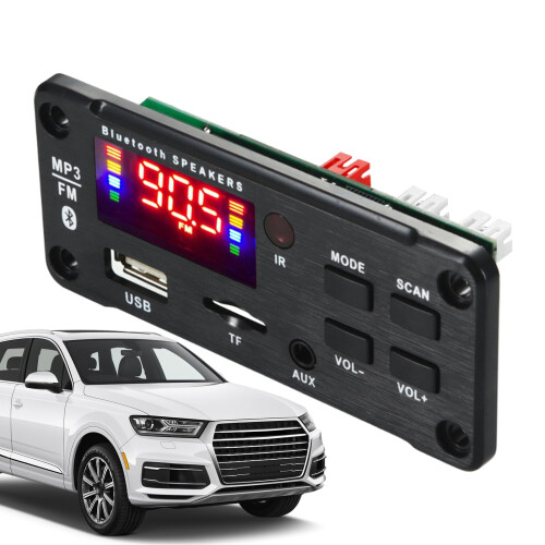USB Mp3 Decoding Board 12V Audio Decoding Module, Remote Control 5.0 Receiver, Wireless Audio, Call Recording Function