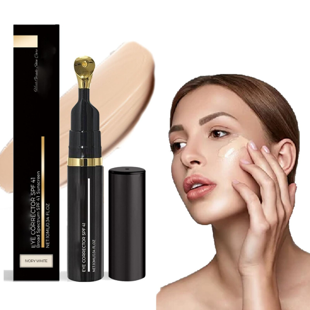 Under Eye Color Corrector SPF 41 for Dark Circles, AntiAging Tinted Eye Cream Natural Finish