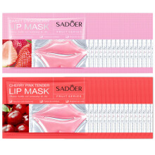 30 PCS Moisturizing Lip Mask Cherry Strawberry Deep Hydration Lip Patches for Dry Chapped Lips