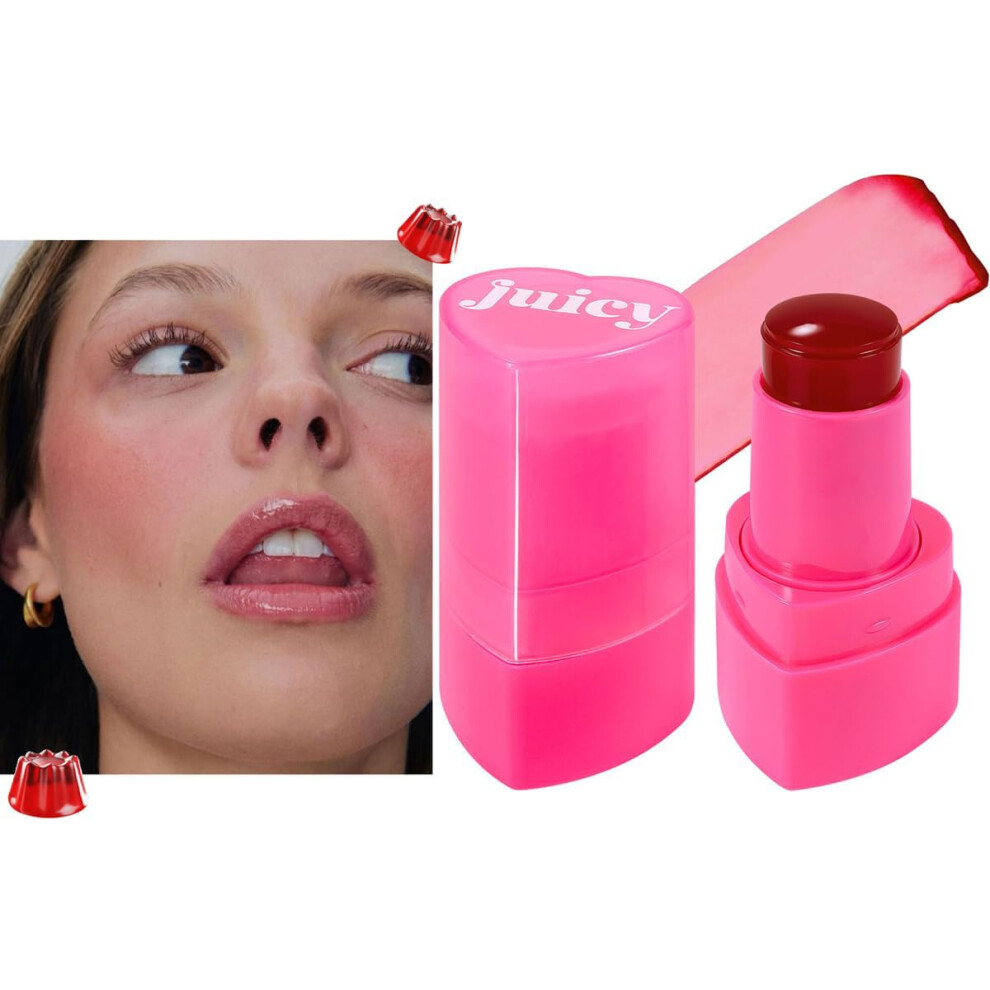 Lip and Cheek Tint MultiUse 3in1 Makeup Stick Waterproof Moisturizing Jelly (#03, 0.32oz)