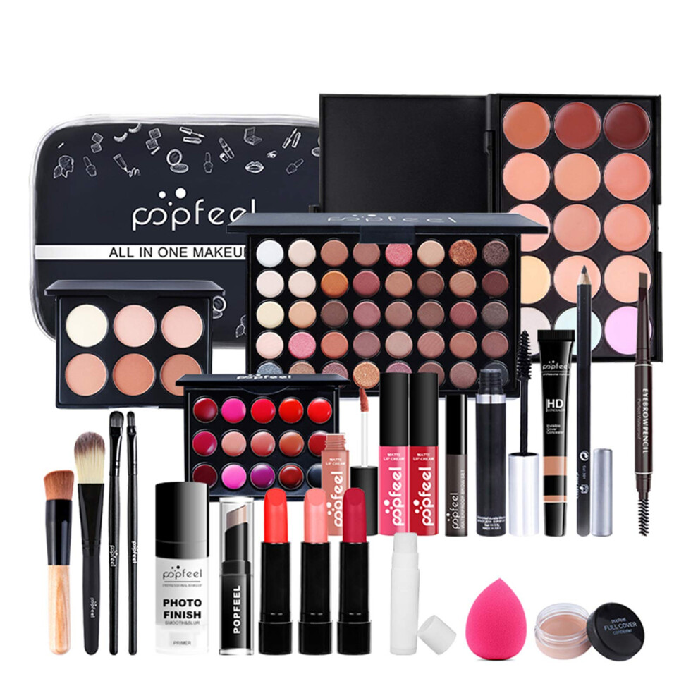 24pcs AllinOne Makeup Kit for Beginners Women Girls with Travel Cosmetic Bag and Waterproof Finish