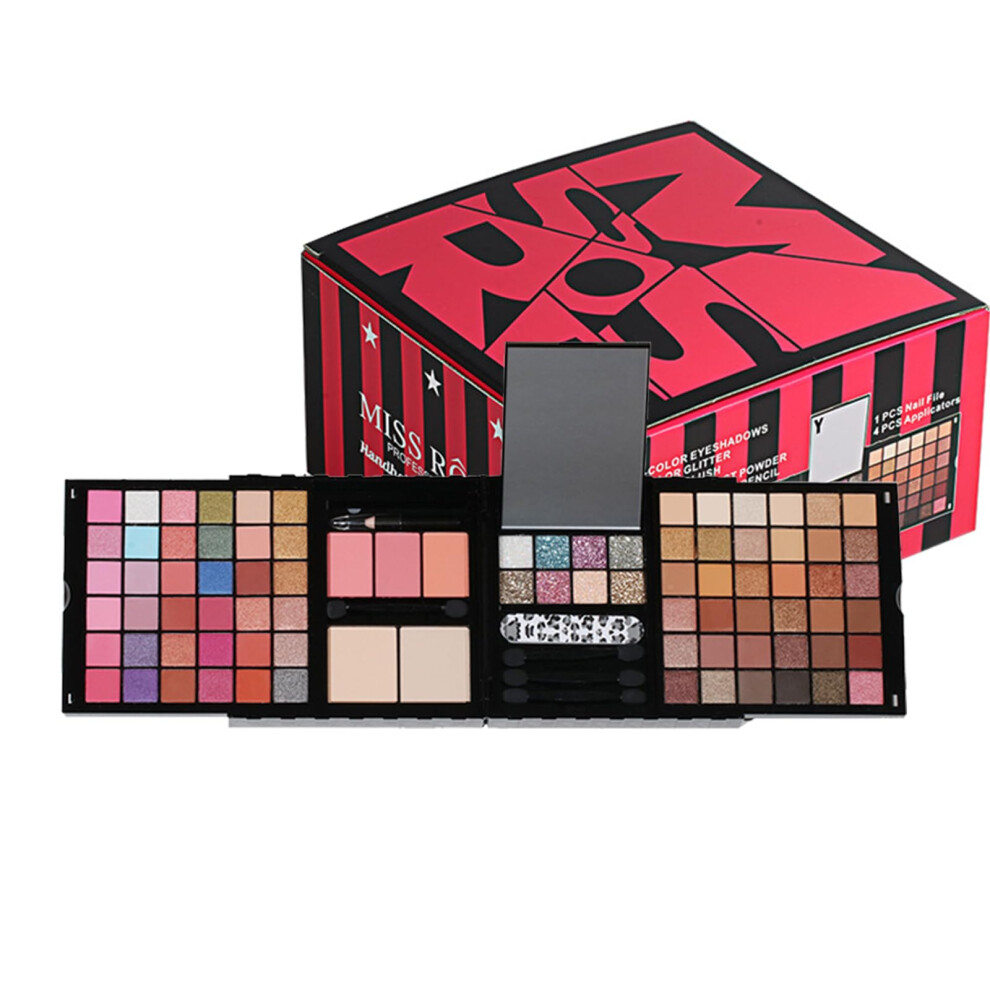 AllInOne Makeup Kit with Mirror, 72 Color Professional Palette for Women, TravelFriendly Full Face Set