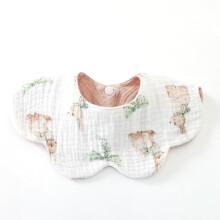 Baby Bib with 360 Neck Protection, 6Layer Absorbent Cotton Burp Cloth for Newborns