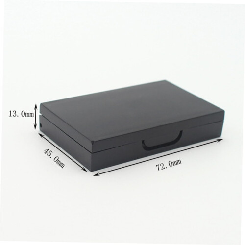 Empty Eyeshadow Palette with Compartments, Compact Travel Makeup Case, Black Refillable Design 1