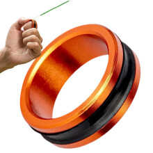 Aluminum Alloy Fishing Line Puller with Ergonomic Grip, Enhanced Traction, Lightweight Winder Tool, Orange