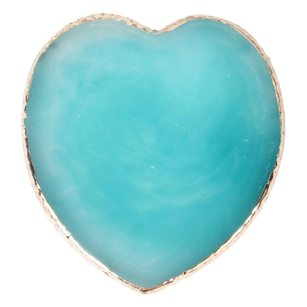 Blue/Golden Resin Nail Art Mixing Palette With Rim For Precise Color Blending And Easy Clean Surface