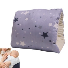 Cotton Nursing Arm Pillow for Breastfeeding Moms, Ergonomic Support, Washable Cover, Star Pattern