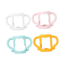 Beatifufu 4pcs Silicone Baby Bottle Handle Grip Set, Ergonomic Non‑Slip Design for Independent Drinking