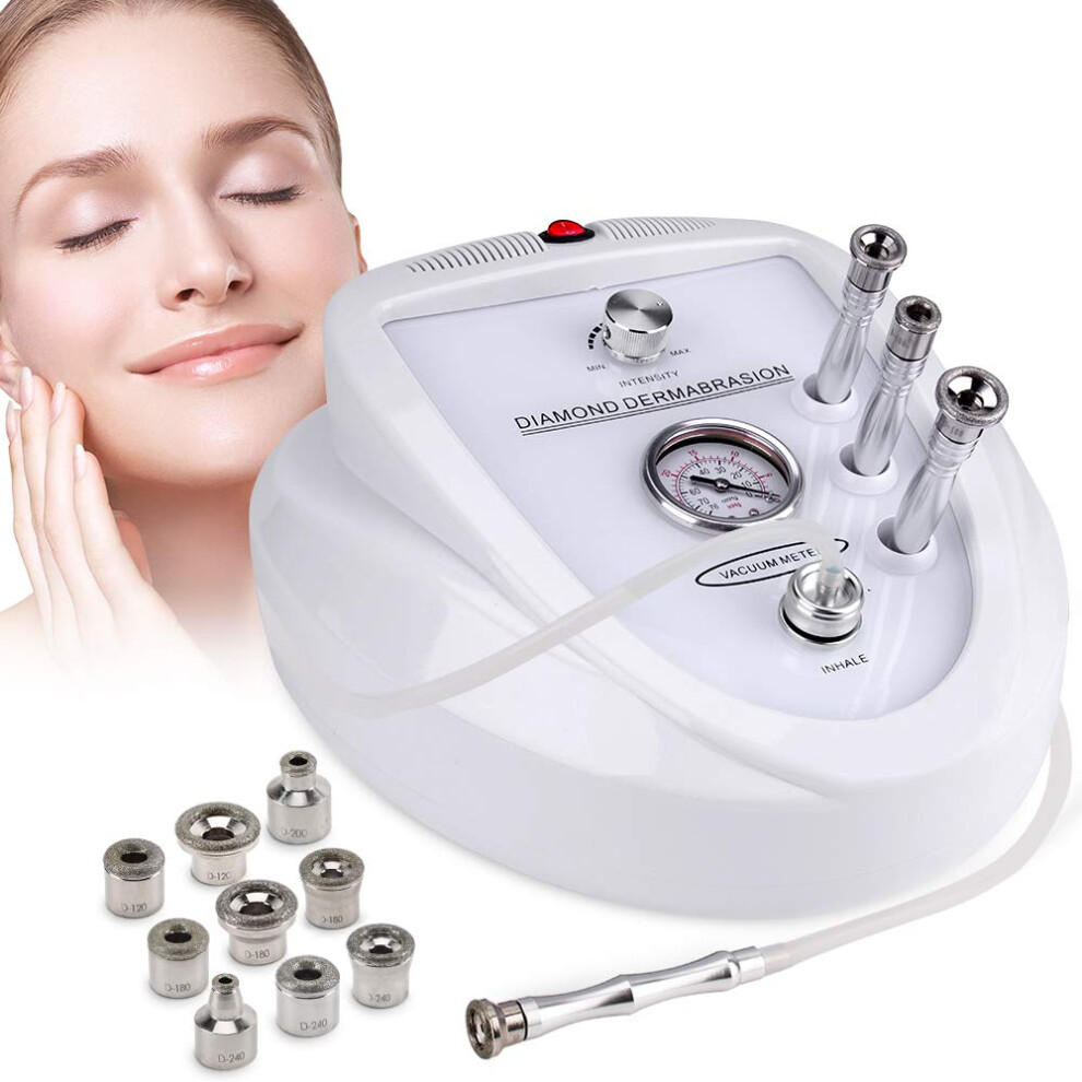 Professional Microdermabrasion Machine with  Suction Power and Multi Tip Facial Skin Care Device