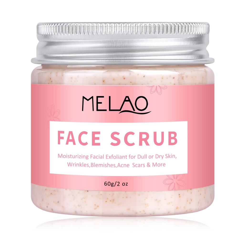 Natural Exfoliating Facial Scrub with Shea Butter, Jojoba Oil, Retinol and Salicylic Acid for Smooth Skin