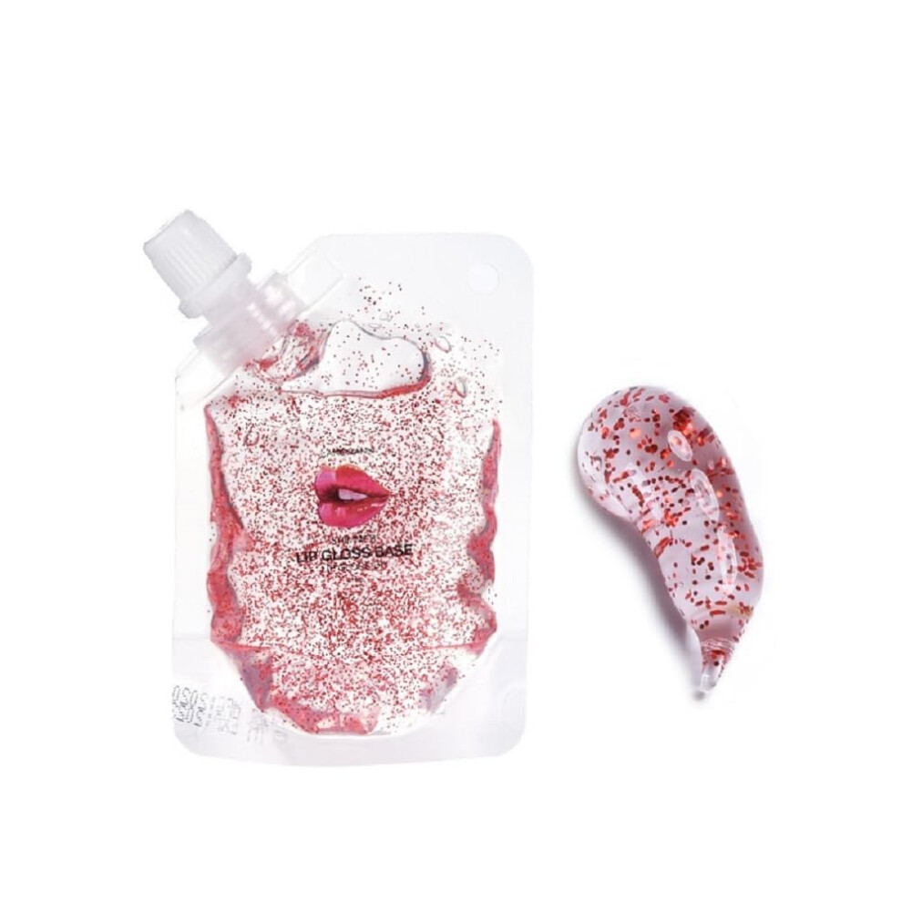 Lip Gloss Base with Jojoba Oil Moisturizing Red Pearlescent Gloss Shine 20ml