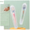 Soft Silicone Dual‑Head Baby Feeding and Fruit Scraper Spoon with Storage Box – Light Green 5