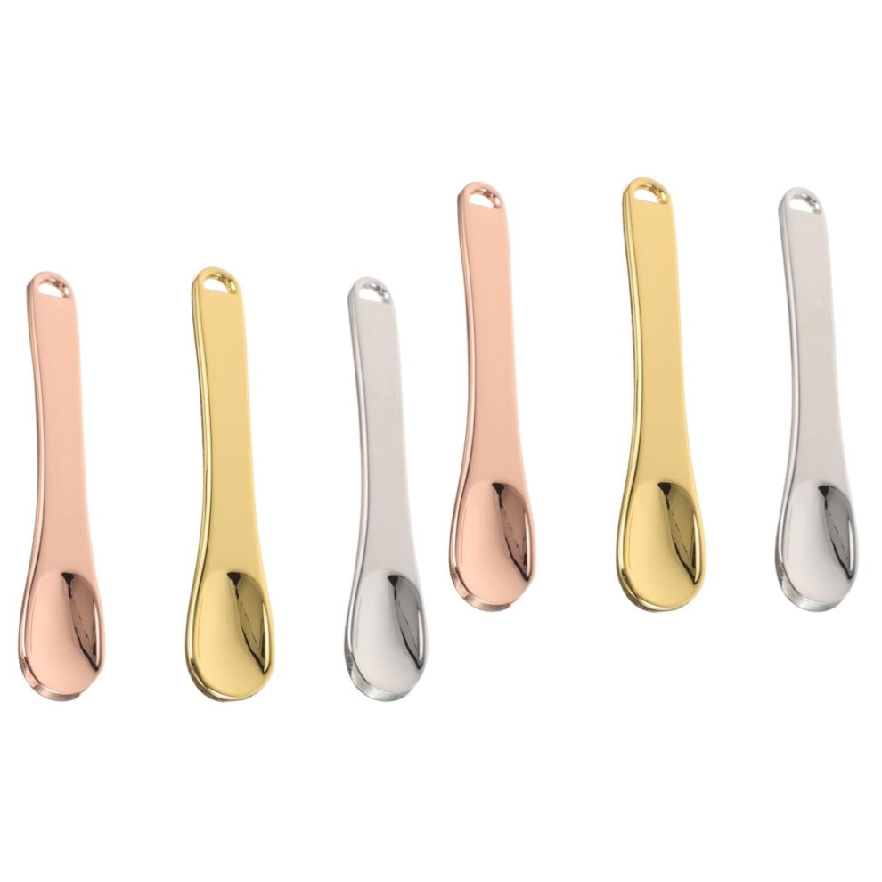 6pcs Mini Makeup Spatula Set Aluminium Alloy Cosmetic Tools for Precise Hygienic Skincare