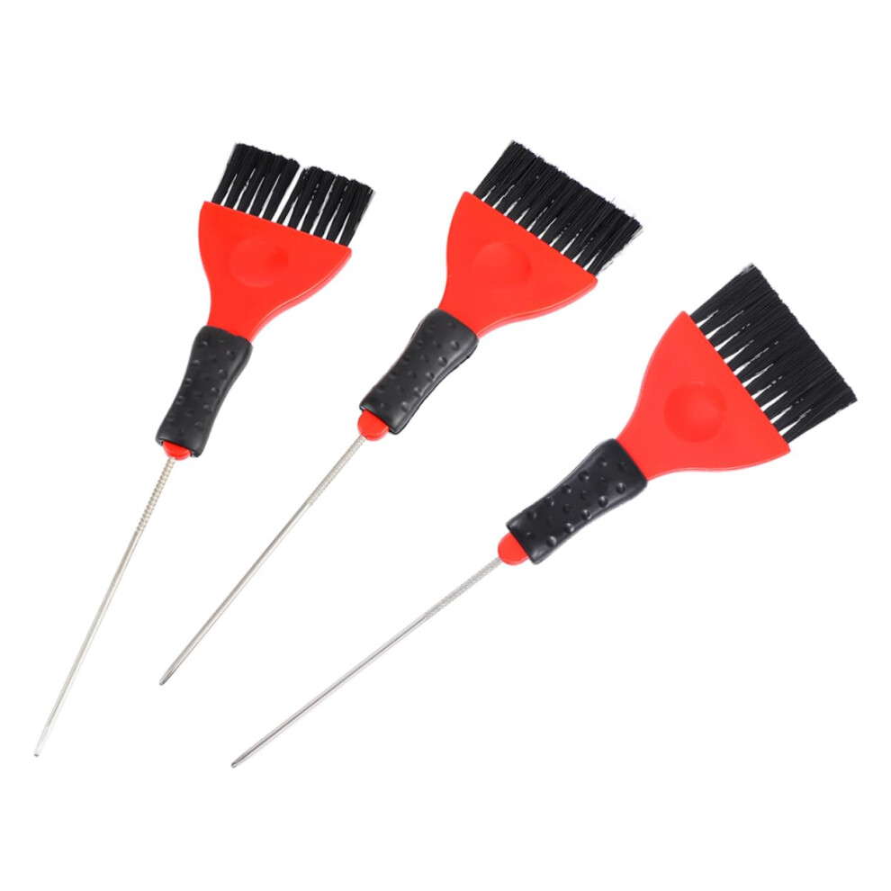 3pcs Hair Dye Brush Set with Ergonomic NonSlip Handle for Precise Salon Coloring