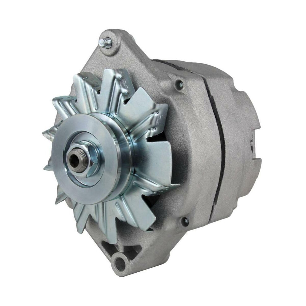 12 Volt 63 Amp Alternator For Backhoe With Internal Regulator, External Fan, Single Groove Pulley 9099447227461