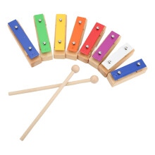 Bildungs-Holz-Musikinstrument: 8-Noten-Xylophon mit bunten Tasten für Kinder