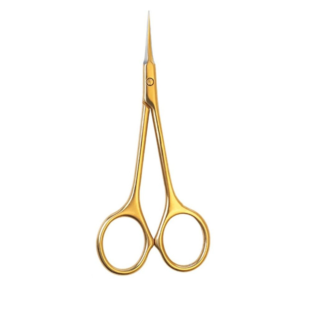 Gold Stainless Steel Cuticle Scissors With Ultrasharp Blades For Precise Nail Cuticle Trimming