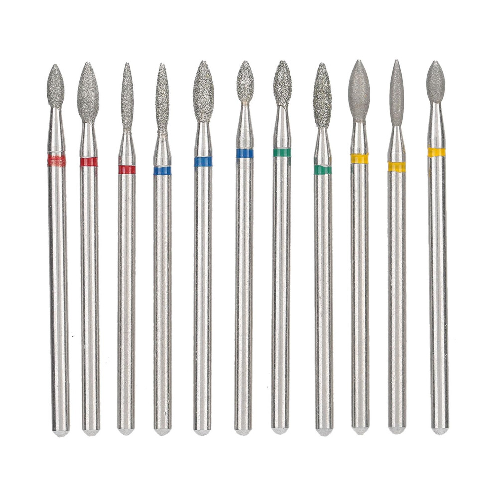 Nail Drill Bits 11pcs Professional Manicure Drill Bit Set for Acrylic Gel Nails Cuticle Removal Polishing