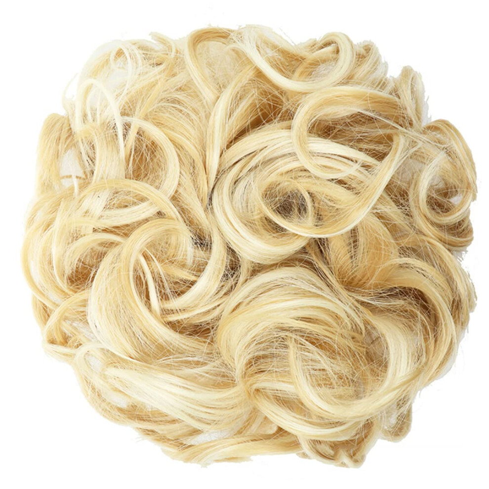 Hair Bun Extension with Synthetic Curly Messy Chignon, Instant Volume Boost, HeatâResistant, 7 Inch