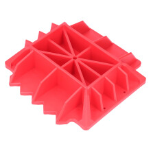 Red Hard Nylon Off-Road Rescue Jack Base Pad, Serrated Replacement