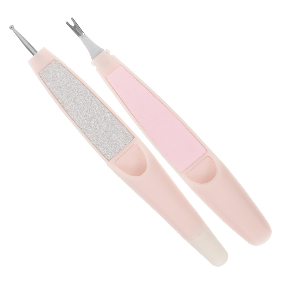 Cuticle Pusher and Nail File MultiFunction Nail Art Tool for Precise Cuticle Care and Dotting
