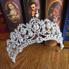 Silver Crystal Bridal Tiara Crown for Women Wedding Prom Princess Rhinestone Headband Elegant Design