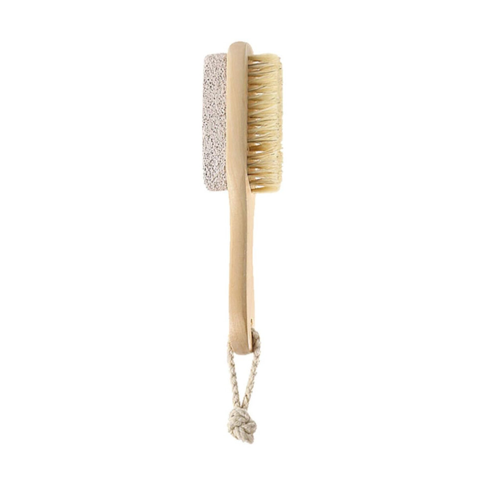 Pumice Stone Foot Scrubber with Bristles, DualSided Callus Remover Brush for Smooth Heels