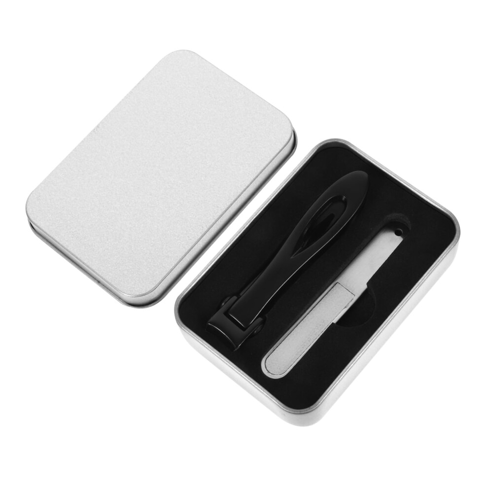 Stainless Steel Nail Clipper Set with File, Sharp Precision Blades, Ergonomic Travel Manicure Kit