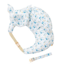 Breastfeeding Pillow with Adjustable Waist Strap, Washable Cover, Comfortable Support for Mom and Baby